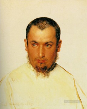  Hippolyte Oil Painting - Head of a Camoldine Monk 1834 Hippolyte Delaroche